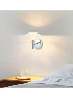 ZMH Wandleuchten<Wandleuchte in weiß 1-flammige G9 Metall Moderne Kreative Nachttischlampe