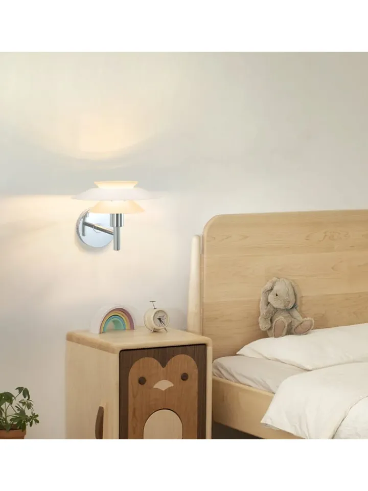 ZMH Wandleuchten<Wandleuchte in weiß 1-flammige G9 Metall Moderne Kreative Nachttischlampe