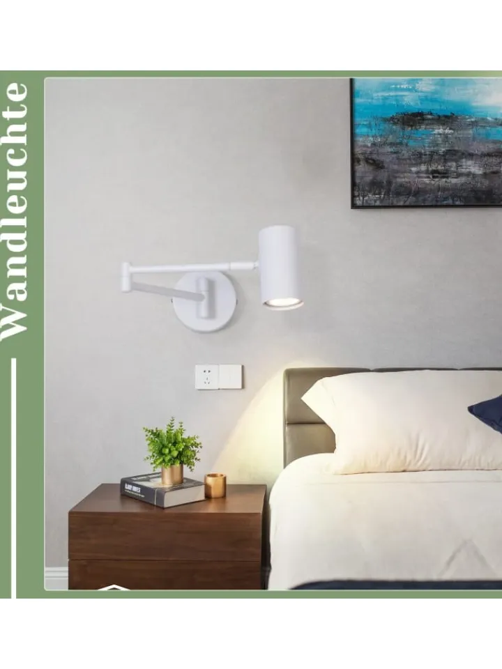 ZMH Wandleuchten<Wandleuchte in weiß GU10 schwenkbar