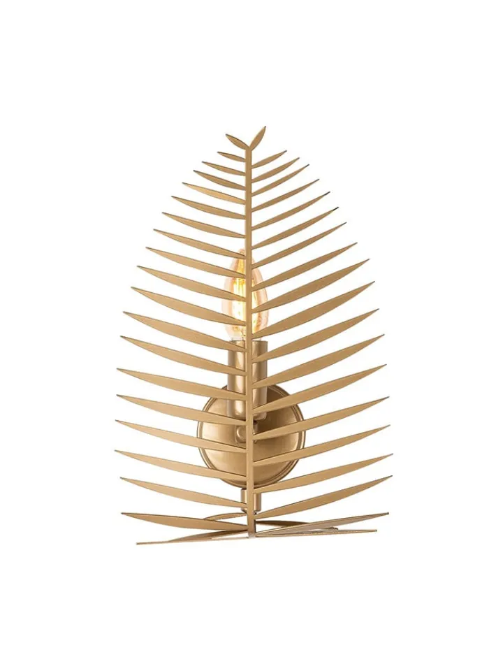 Opviq Wandleuchten<Wandleuchte "Leaf" in Gold - (B)20 x (H)30 cm