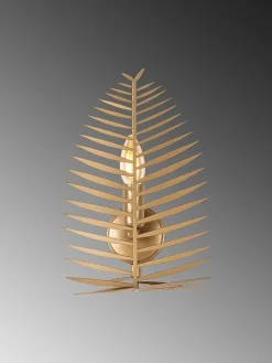 Opviq Wandleuchten<Wandleuchte "Leaf" in Gold - (B)20 x (H)30 cm