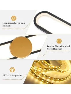ZMH Wandleuchten<Wandleuchte LED in gold L 60CM Modern Ganglampe 3000K warmweiß 12W
