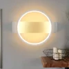 ZMH Wandleuchten<Wandleuchte LED in weiß 7W modern warmweiß Schlafzimmerlampe