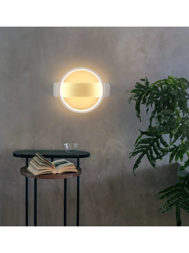 ZMH Wandleuchten<Wandleuchte LED in weiß 7W modern warmweiß Schlafzimmerlampe