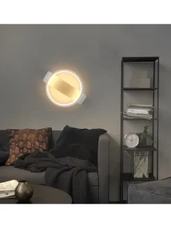 ZMH Wandleuchten<Wandleuchte LED in weiß 7W modern warmweiß Schlafzimmerlampe