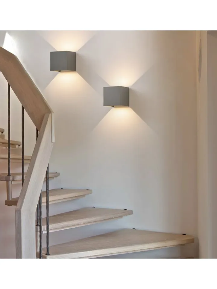 ZMH Wandleuchten<Wandleuchte LED 5W in grau modern 3000K warmweiß IP65