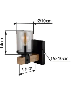 Globo lighting Wandleuchten<Wandleuchte "LILA" in black