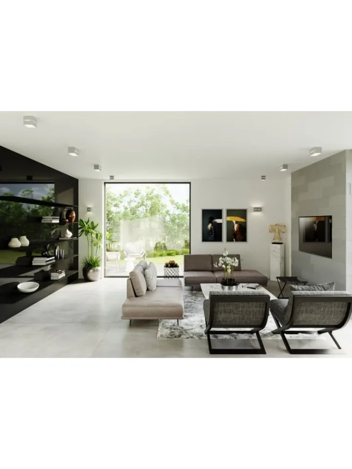 Nice Lamps Wandleuchten<Wandleuchte LORUM 1 in Grau aluminium quadratische moderne Lampe G9