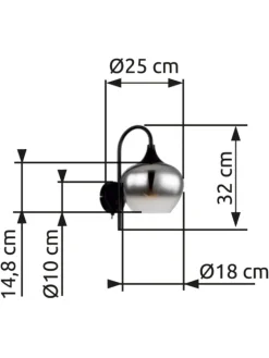 Globo lighting Wandleuchten<Wandleuchte "MAXY" in black