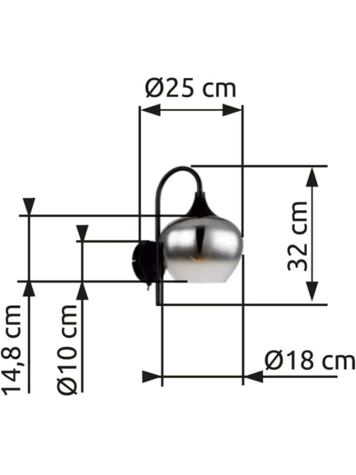 Globo lighting Wandleuchten<Wandleuchte "MAXY" in black
