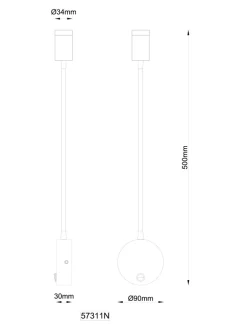 Globo lighting Wandleuchten<Wandleuchte "MILLY" in silver