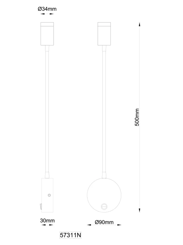Globo lighting Wandleuchten<Wandleuchte "MILLY" in silver
