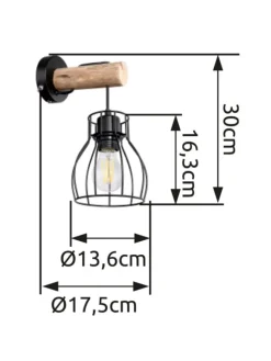 Globo lighting Wandleuchten<Wandleuchte "MINA" in black