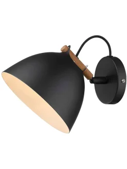 Halo Design Wandleuchten<Wandleuchte "Ärhus" in Schwarz - (H)14 Ø 18 cm