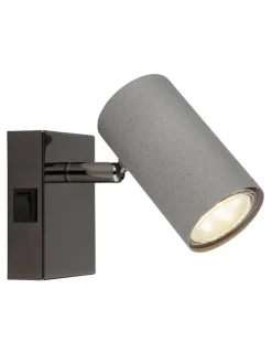 Globo lighting Wandleuchten<Wandleuchte "Robby" in Schwarz/ Grau - (B)7 x (H)10 cm