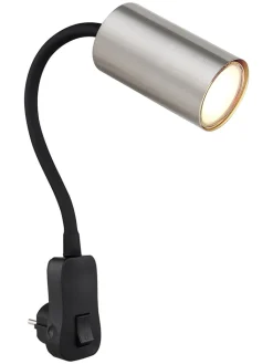 Globo lighting Wandleuchten<Wandleuchte "Robby" in Schwarz/ Silber - (B)32 x (H)43 cm