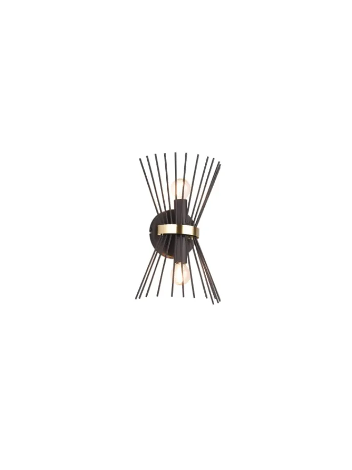 Reality Leuchten Wandleuchten<Wandleuchte ROD in Schwarz-Gold