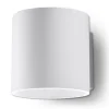Nice Lamps Wandleuchten<Wandleuchte RODA in Weiß aluminium Ø runde Lampe loft G9 LED