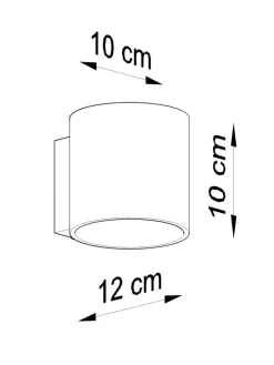 Nice Lamps Wandleuchten<Wandleuchte RODA in Weiß aluminium Ø runde Lampe loft G9 LED