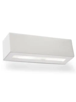 Nice Lamps Wandleuchten<Wandleuchte VEGA in Keramik weiß rechteckig moderne lampe E27 LED