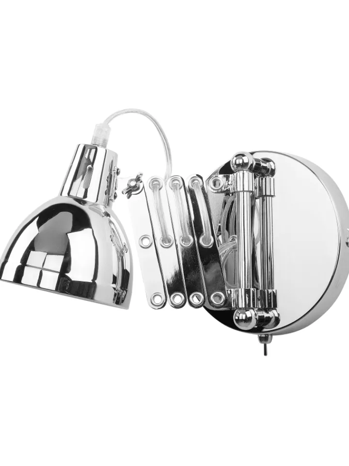 Beliani Wandleuchten<Wandleuchten HARRINGTON in Silber - (W) 11 x (H) 15 x (L) 46 cm