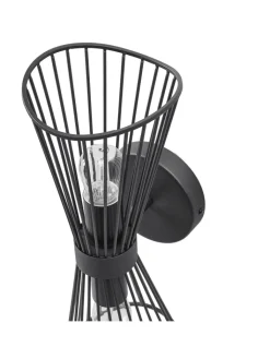 Beliani Wandleuchten<Wandleuchten PARADA in Schwarz - (W) 15 x (H) 41 x (L) 17 cm