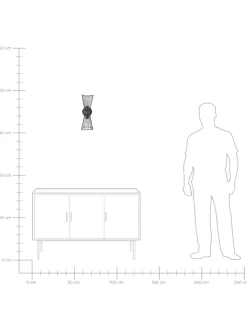 Beliani Wandleuchten<Wandleuchten PARADA in Schwarz - (W) 15 x (H) 41 x (L) 17 cm