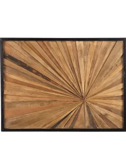 Beliani Wanddekoration<Wandobjekt MERIDA in Braun - (W) 80 x (H) 60 x (L) 4 cm