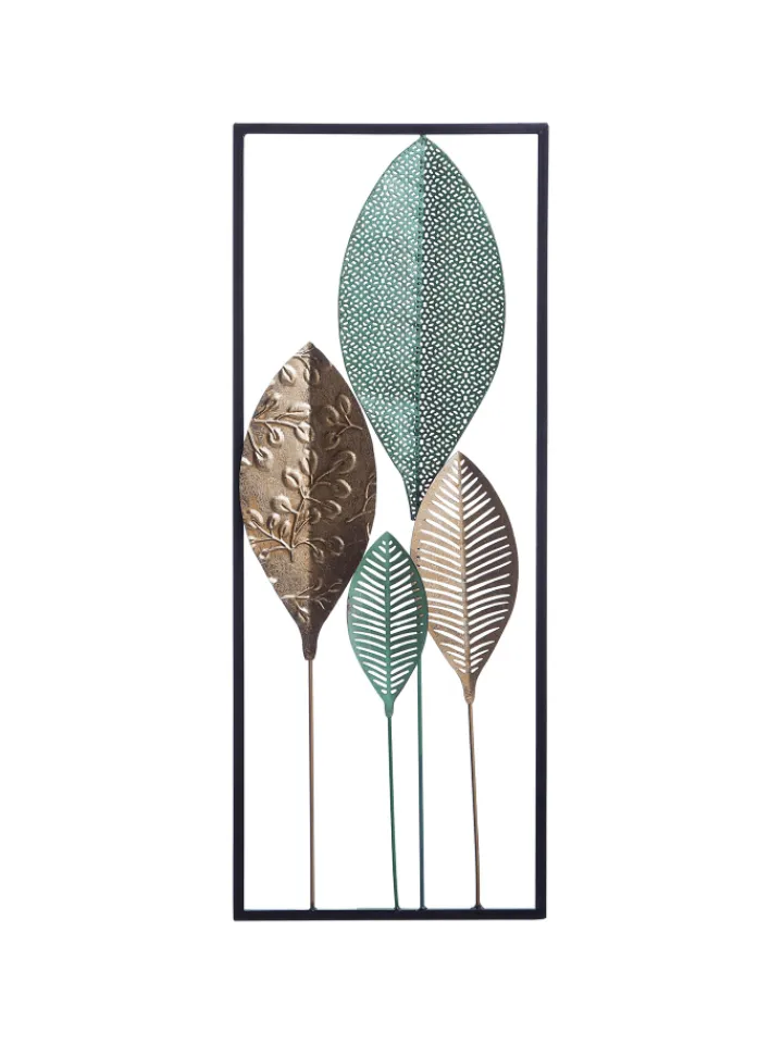 Beliani Wanddekoration<Wandobjekt PLATINUM in Grün/Gold/Schwarz - (W) 29 x (H) 75 x (L) 2 cm