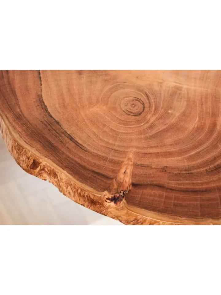 KADIMA DESIGN Regale & Schränke<Wandregal 3er Set Vollholz Hängeregal Baumscheibe, Natur