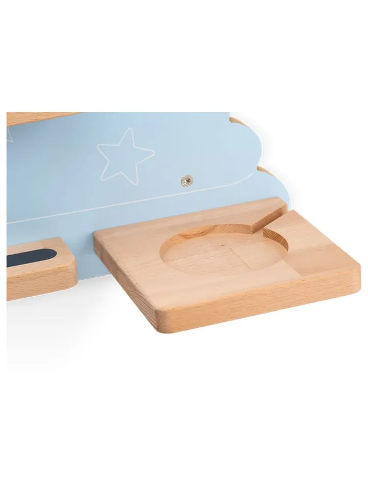 tonies Kindermöbel|Regale & Schränke<Wandregal "Hinter dem Regenbogen" in Natur - (B)64 x (H)25 x (T)1,6 cm