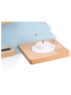 tonies Kindermöbel|Regale & Schränke<Wandregal "Hinter dem Regenbogen" in Natur - (B)64 x (H)25 x (T)1,6 cm