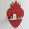 Woody Kids Regale & Schränke<Wandregal in Rot/ Weiß - (B) 33 x (H) 35 x (T) 10 cm
