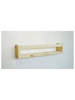 Woody Kids Kindermöbel<Wandregal "Montessori" in Natur - (L)50 x (H)9 x (T)9 cm