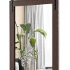 COSTWAY Spiegel<Wandspiegel 76,5 cm x 56 cm in Braun