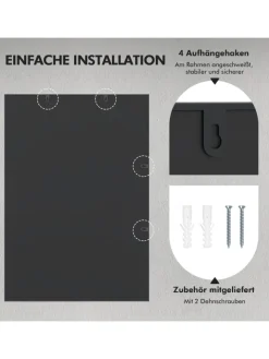 COSTWAY Spiegel<Wandspiegel 100 x 70 cm in Schwarz