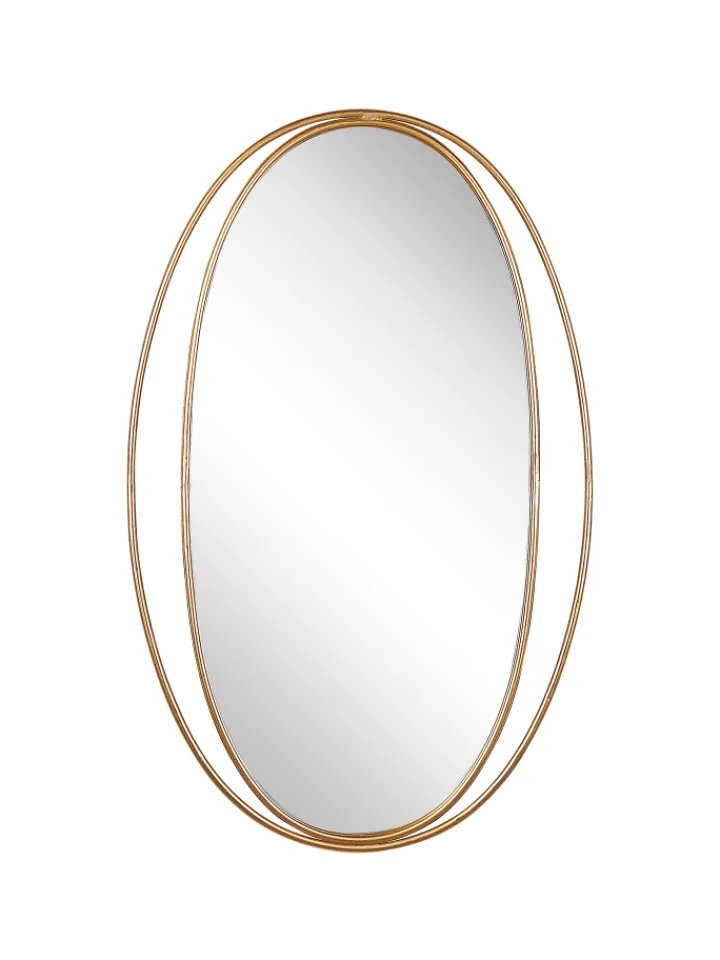 Beliani Spiegel<Wandspiegel BESSON in Gold - (W) 55 x (H) 90 x (L) 3 cm