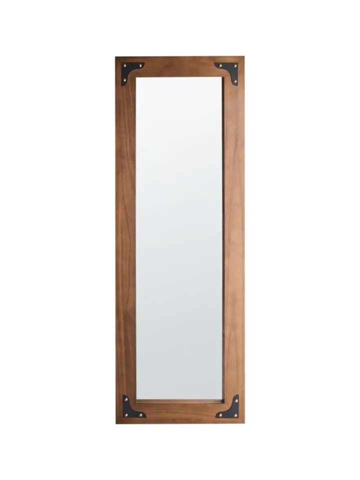 Beliani Spiegel<Wandspiegel BLOSVILLE in Braun - (W) 58 x (H) 164 x (L) 5 cm
