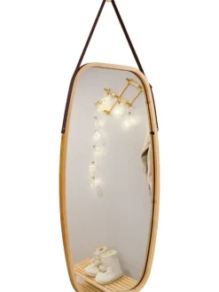 COSTWAY Spiegel<Wandspiegel in Beige