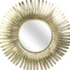 Rétro Chic Spiegel<Wandspiegel in Gold - Ø 55 cm