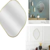 Rétro Chic Spiegel<Wandspiegel in Gold - (B)44 x (H)60 cm