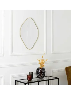 Rétro Chic Spiegel<Wandspiegel in Gold - (B)44 x (H)60 cm