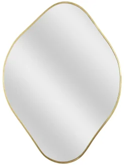 Rétro Chic Spiegel<Wandspiegel in Gold - (B)44 x (H)60 cm