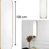 Rétro Chic Spiegel<Wandspiegel in Gold - (B)30 x (H)100 cm