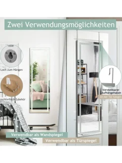COSTWAY Spiegel<Wandspiegel in Weiß