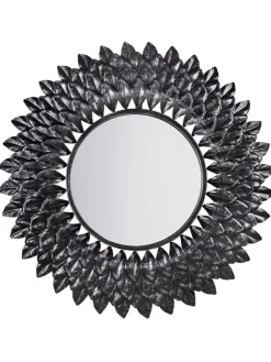Beliani Spiegel<Wandspiegel LARRAU in Silber - (W) 70 x (H) 70 x (L) 4 cm