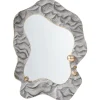 Beliani Spiegel<Wandspiegel LINAS in Grau/Gold - (W) 51 x (H) 67 x (L) 7 cm