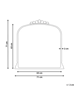 Beliani Spiegel<Wandspiegel LIVRY in Gold - (W) 71 x (H) 71 x (L) 3 cm