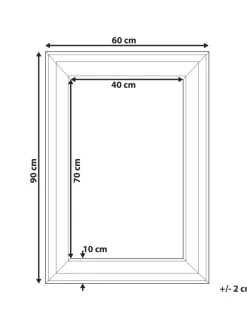 Beliani Spiegel<Wandspiegel LUNEL in Weiß - (W) 60 x (H) 90 x (L) 3 cm