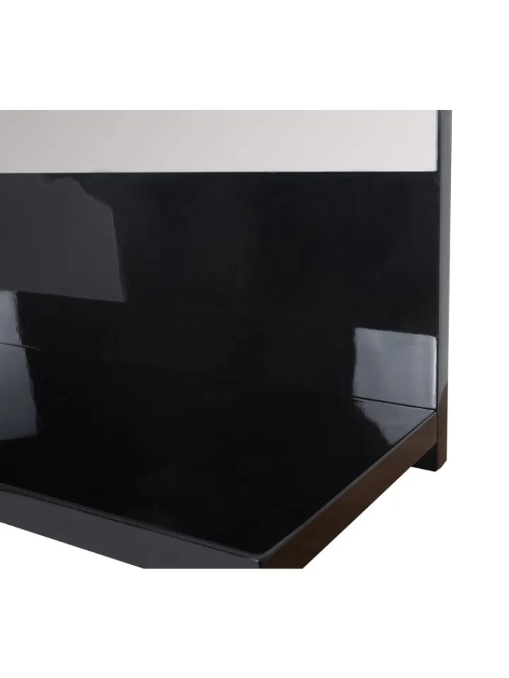 MCW Badmöbel<Wandspiegel mit Ablage B19, Schwarz